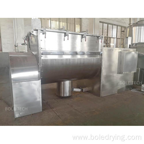 Powder horizontal helical ribbon mixer